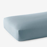Classic Smooth Wrinkle-Free Sateen Fitted Bed Sheet - Blue Shale, King