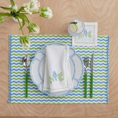 Arienna Wave Placemats, Set of 4 - Green Multi