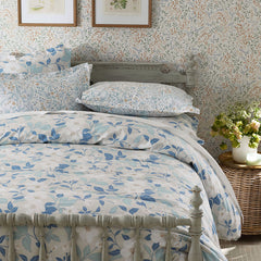 Clemencia Classic Cool Cotton Percale Sham - Floral Pale Blue, King
