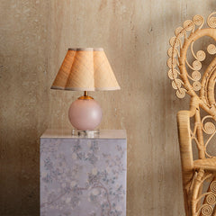Handblown Glass Table Lamp - Pink