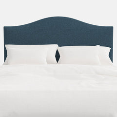 Saddle Textured Linen Headboard - Navy, King
