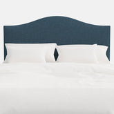 Saddle Textured Linen Headboard - Navy, Twin