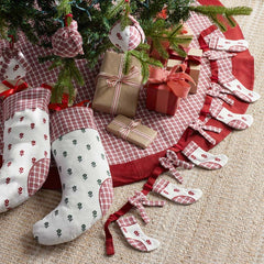 Flower Holiday Bunting - Red