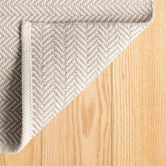 Herringbone Handwoven Cotton Rug - DoveGray, 2' x 3'