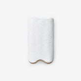 Scalloped Edge Hand Towel - Beige
