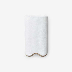Scalloped Edge Hand Towel - Beige