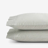 Classic Stripes and Plaids Cool Yarn-Dyed Cotton Percale Pillowcase Set - Stripe Green, King