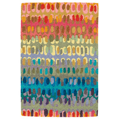 Paint Chip Hand Hooked Wool Rug - Multi, 3' x 5'