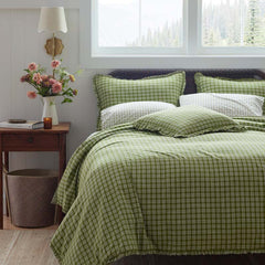 Classic Plaids Yarn-Dyed Cotton Decorative Square Pillow Cover - Henri Plaid