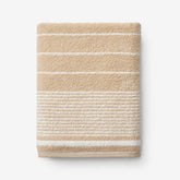 Plush Spa Stripe Bath Towel - Light Antique Beige