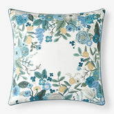 Garden Party Decorative Square Pillow Cover - Blue Multi