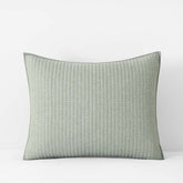 Fara Textured Kantha Quilted Sham - Green, King