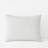 Premium Breathable Washed Linen Solid Quilted Sham - White, Standard