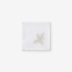Metallic Cocktail Napkins, Set of 4 - Holly