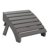 Adirondack Folding Ottoman - Gray
