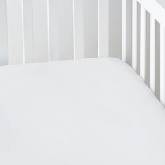 Classic Cool Organic Cotton Percale Solid Fitted Crib Sheet - White