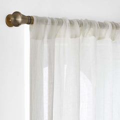 Sheer Window Curtain - Natural, 84 in.