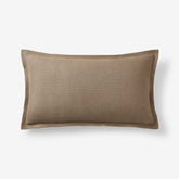 Linen Decorative Lumbar Pillow Cover - Taupe, 12 in. x 21 in.