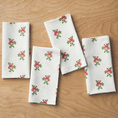 Garden Floral Cotton Napkins, Set of 4 - Natures Bouquet