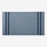 Mirage Aegean Cotton Reversible Stripe Bath Mat - Smoky Blue, 20 in. x 36 in.