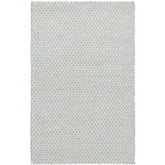 Honeycomb Handwoven Wool Rug - French Blue, 8' Runner