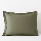 Classic Cool Cotton Percale Sham - Olive Green, Euro