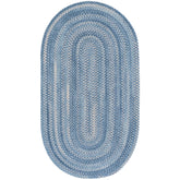 Bambini Braided Chenille Rug - Blue, 5' x 8' Oval