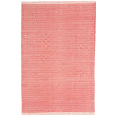 Herringbone Handwoven Cotton Rug - Coral, 8' x 10'