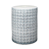 Ceramic Flower Side Table - Light Blue