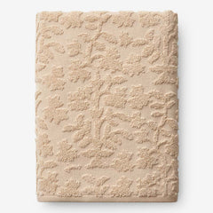 Floral Jacquard Bath Sheet - Light Antique Beige