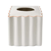 Scallop Tissue Box - Cream and Amber