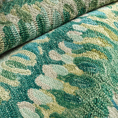 Paint Chip Hand Hooked Wool Rug - Moss, 2' x 3'