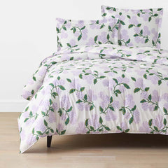 Hydrangea Classic Cool Cotton Percale Comforter - Lilac, Full/Queen