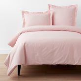 Classic Cool Organic Cotton Percale Solid Duvet Cover - Petal Pink, Full/Queen