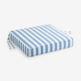 Replacement Boxed Edge Chair Cushion - Narrow Stripe Air Blue, 18 in. x 18 in.