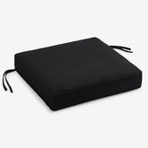 Replacement Boxed Edge Chair Cushion - Black, 21 in. x 19 in.
