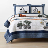 Construction Builders Quilt - Blue Multi, Twin/Twin XL