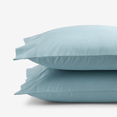 Premium Cool Supima® Cotton Percale Pillowcase Set - Slate Blue, Standard
