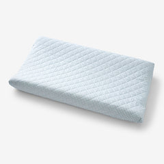 Ditsy Gingham Classic Cool Organic Cotton Percale Quilted Changing Pad Cover - Blue