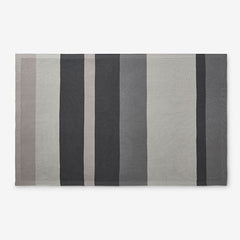 Classic All Season Breathable Cotton Knit Throw - Gray Stripe