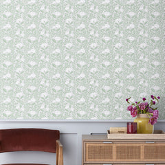 Ava Removable Wallpaper - Vine Willow Green, Panel