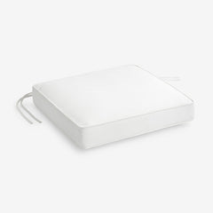 Replacement Boxed Edge Chair Cushion - White, 18 in. x 18 in.