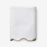Scalloped Edge Bath Towel - Beige