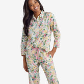 Printed Voile Women's Pajama Set - Garden Party, XS
