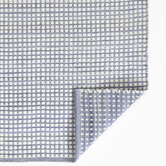 Handwoven Mini Checkered Performance Rug - Blue, 5' x 8'