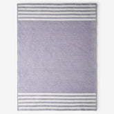 Chenille Border Stripe Handwoven Reversible Rug- Lilac, 8' x 10'