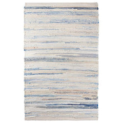 Denim Rag Handwoven Cotton Rug - Blue, 8' x 10'