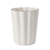 Scallop Waste Basket - Cream and Black