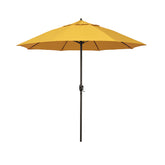 Round Outdoor Patio Umbrella, Aluminum with Auto Tilt Crank - Bronze Finish, Sunflower, 7.5'