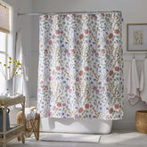 Garden Mirage Classic Cool Cotton Percale Shower Curtain - White Multi